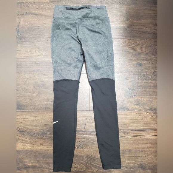 Nike Running Women’s Fleece Lined Black & Grey Leggings Size XSmall - Picture 3 of 4
